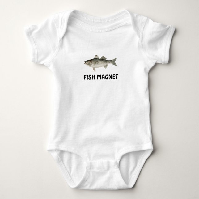 Fish Magnet baby undershirt Bodysuit (Front)