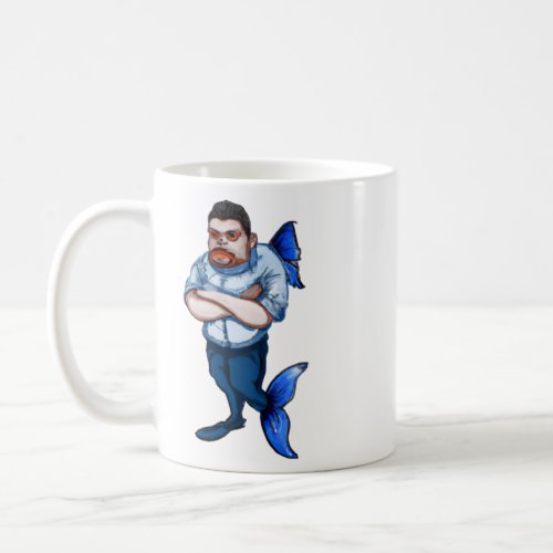 Fish_Man Cartoon Character  Coffee Mug