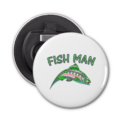 Fish Man Fishing Bottle Opener