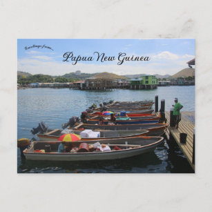 Fish Market in Papua New Guinea Postcard