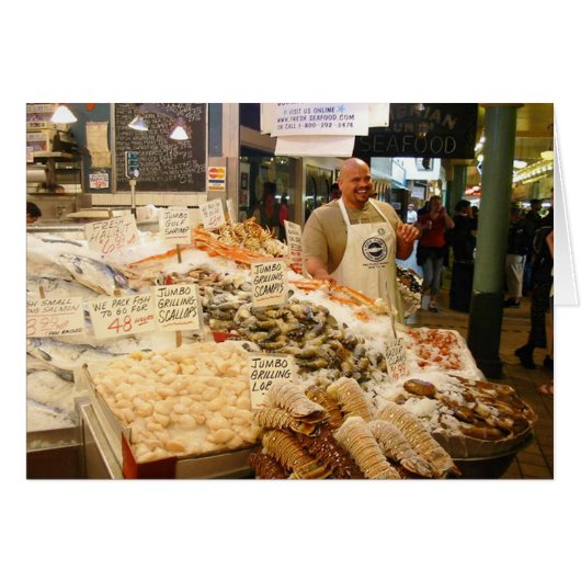 Fish Market Seattle WA Cards (Front Horizontal)