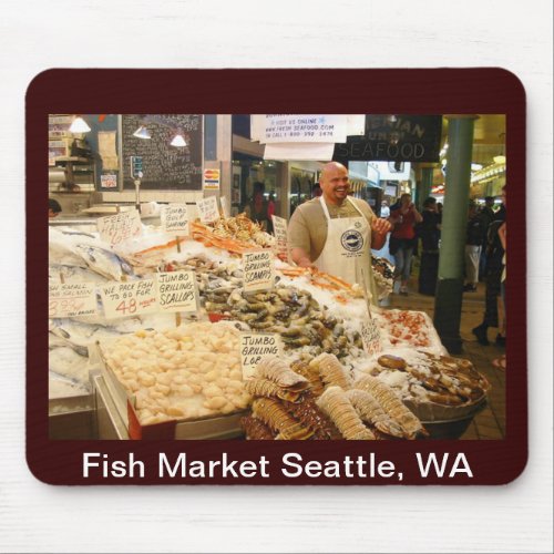Fish Market Seattle WA Mouse Pad