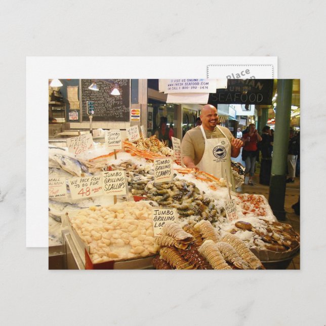 Fish Market Seattle Washington Postcard (Front/Back)