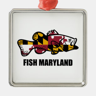 Fish Maryland Metal Ornament