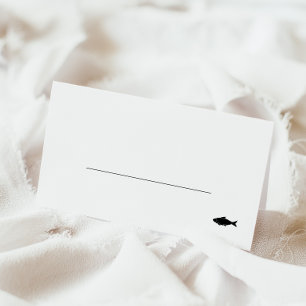 Fish Meal Option Wedding Place Card