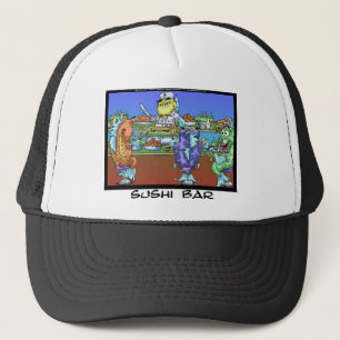 Fish Meet Markets AKA Sushi Bar Funny Gifts & Card Trucker Hat
