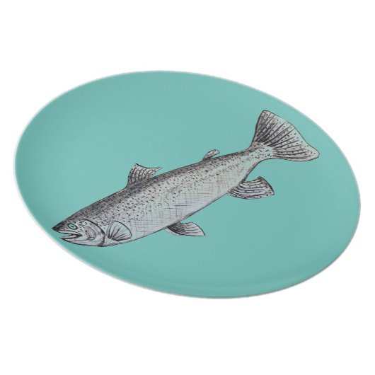 Fish Melamine Plate (Right Side)