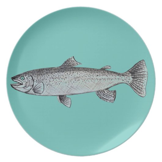 Fish Melamine Plate (Front)