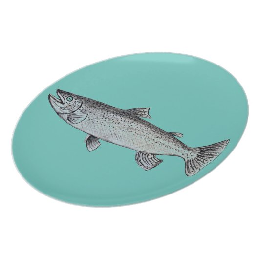 Fish Melamine Plate (Left Side)