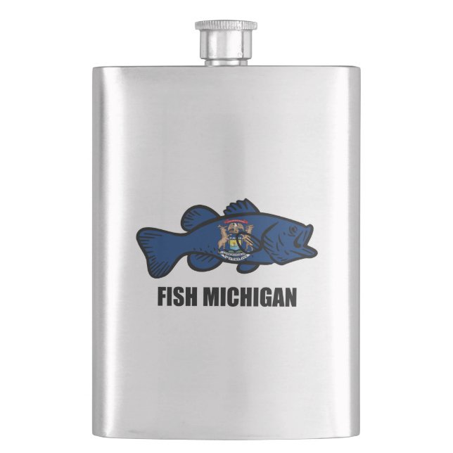 Fish Michigan Flask (Front)