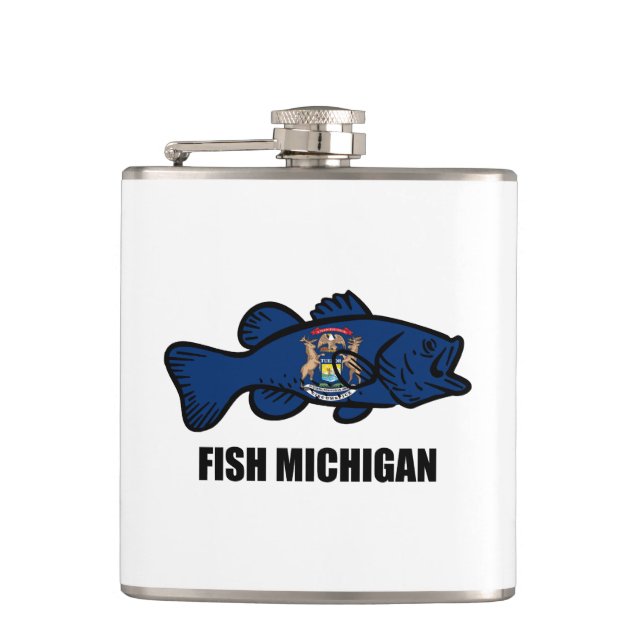 Fish Michigan Flask (Front)
