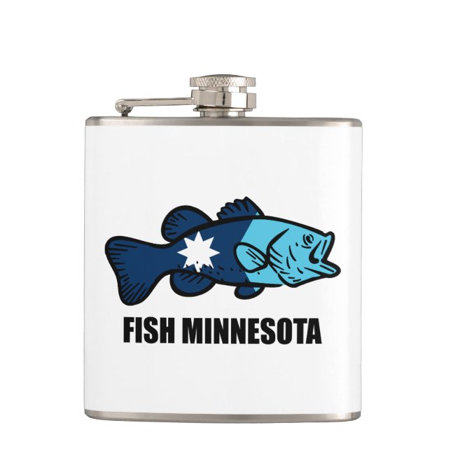 Fish Minnesota Flask (Front)