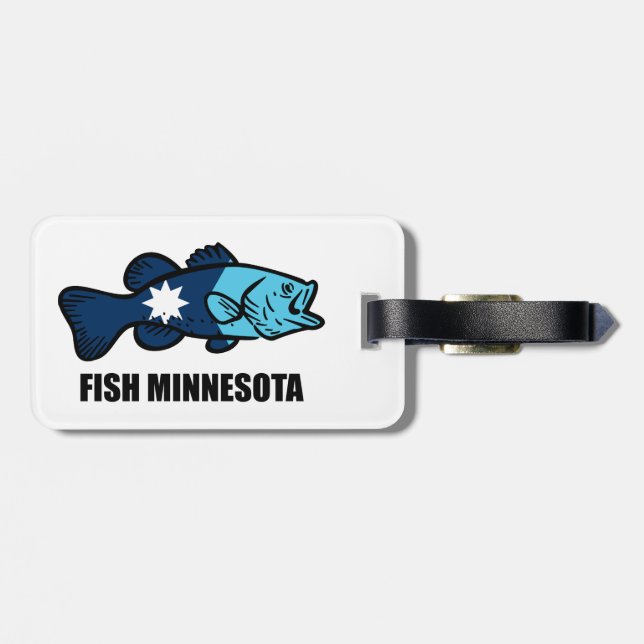 Fish Minnesota Luggage Tag (Back Horizontal)