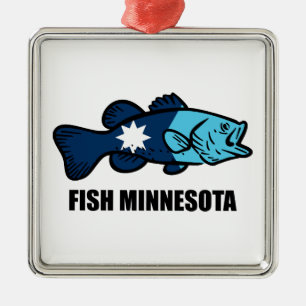 Fish Minnesota Metal Ornament