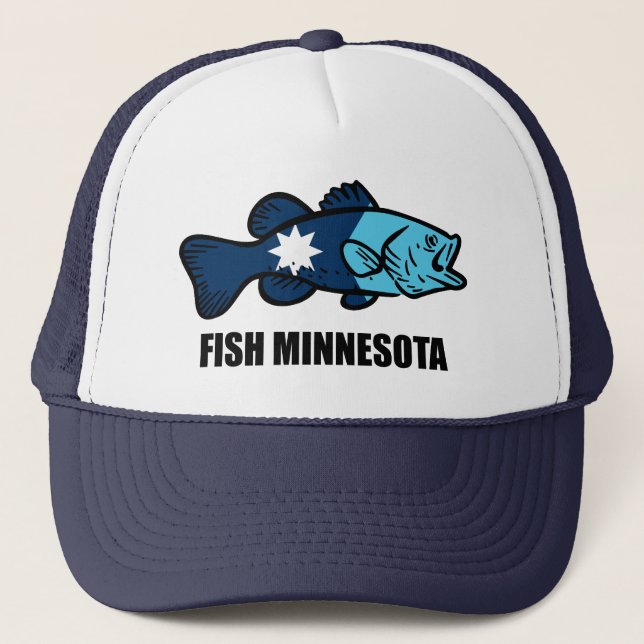 Fish Minnesota Trucker Hat (Front)