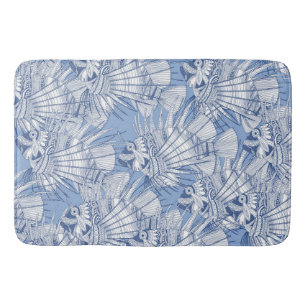 fish mirage blue bathroom mat