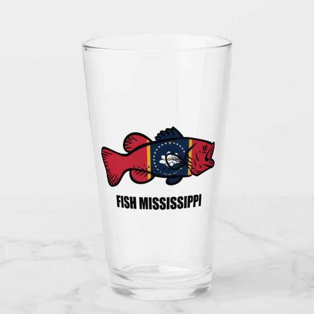 Fish Mississippi Glass (Front)