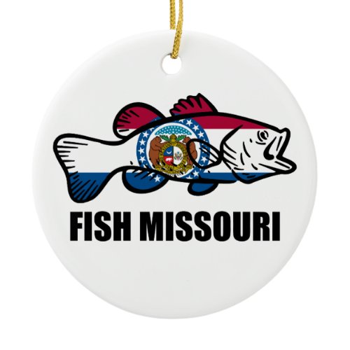 Fish Missouri Ceramic Ornament