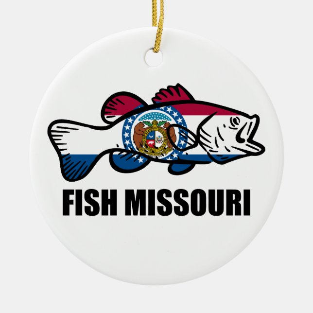 Fish Missouri Ceramic Ornament (Front)