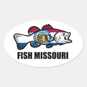 Fish Missouri Oval Sticker