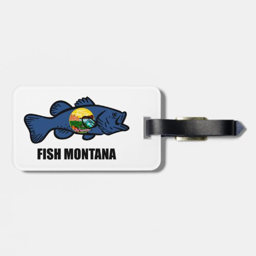 Fish Montana Bass Luggage Tag