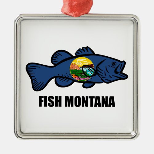 Fish Montana Bass Metal Ornament