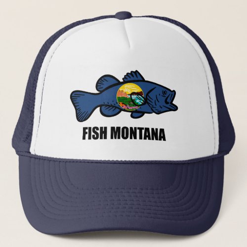 Fish Montana Bass Trucker Hat