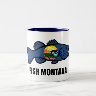 Fish Montana Bass Two-Tone Coffee Mug