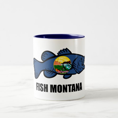 Fish Montana Bass Two_Tone Coffee Mug