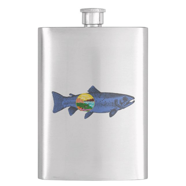 Fish Montana Flask (Front)