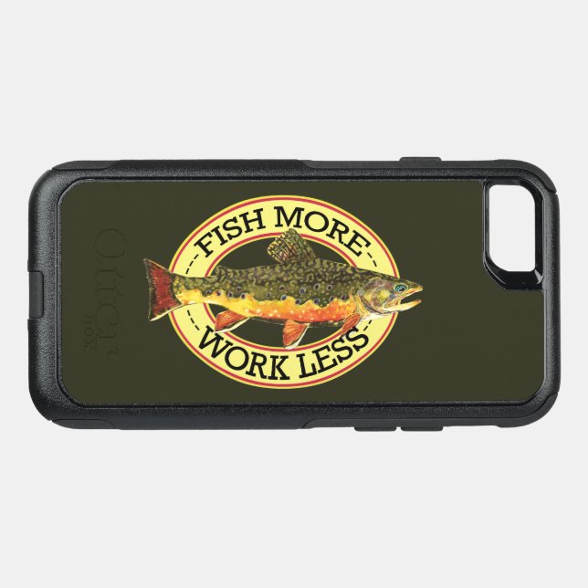 FISH MORE - WORK LESS OTTERBOX iPhone CASE (Back Horizontal)