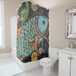 Fish Mosiac Shower Curtain at Zazzle