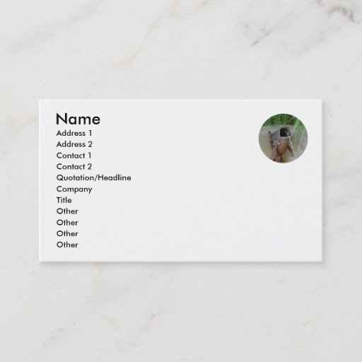 Customizable FISH MOUTH - business card template