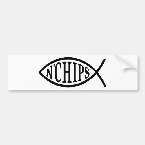 Fish N Chips Fish Bumper Sticker