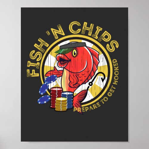 Fish n Chips _ Funny Fish Gambling Poster