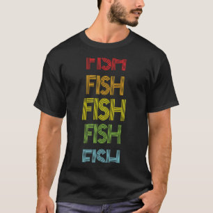 Fish Name Fish Rainbow Multi Color For Family Surn T-Shirt