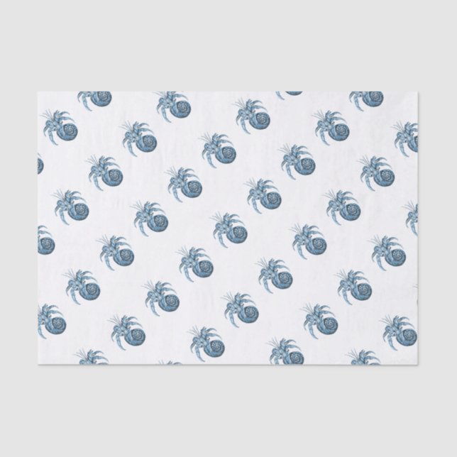 Fish nautical coastal ocean beach gift wrapping tissue paper (Front)