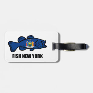 Fish New York Bass Luggage Tag