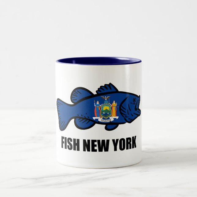 Fish New York Bass Two-Tone Coffee Mug (Center)