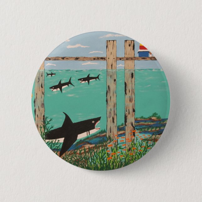 Fish Not Biting Today. Pinback Button (Front)