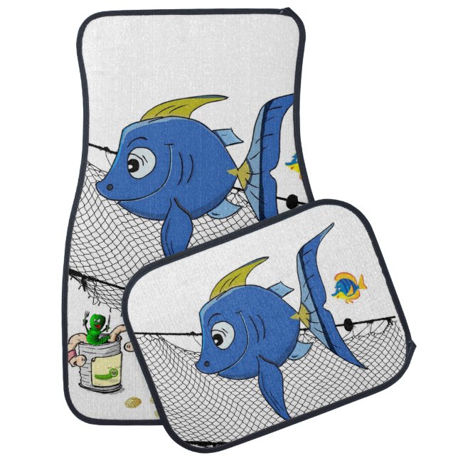 Fish Ocean Fishing Floor Car Mats (Set)