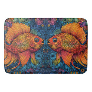 Fish Ocean Whimsical Bath Mat