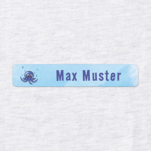 Fish - octopus - hand painting 96 narrow kids' labels