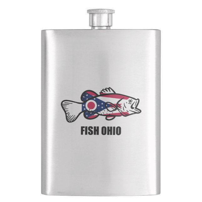 Fish Ohio Flask (Front)