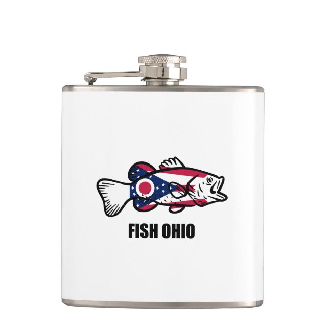 Fish Ohio Flask (Front)