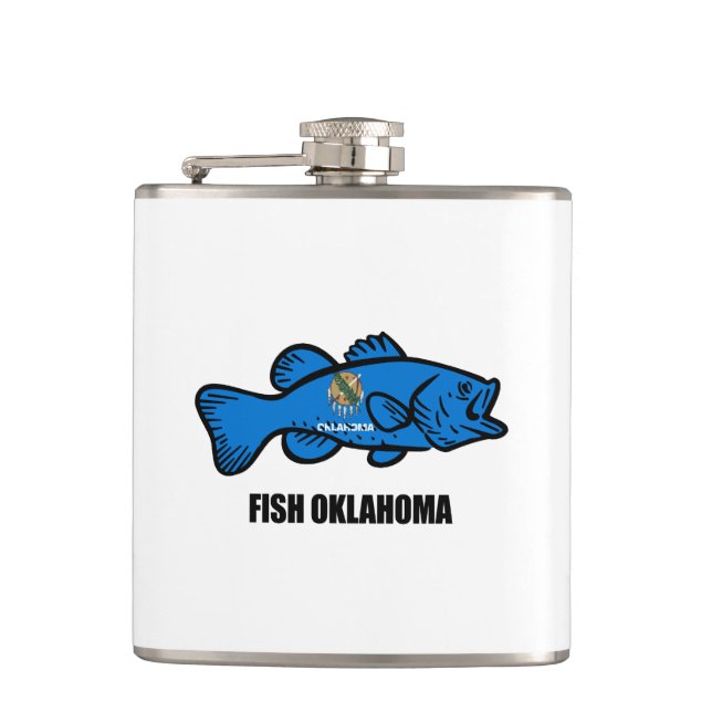Fish Oklahoma Flask (Front)