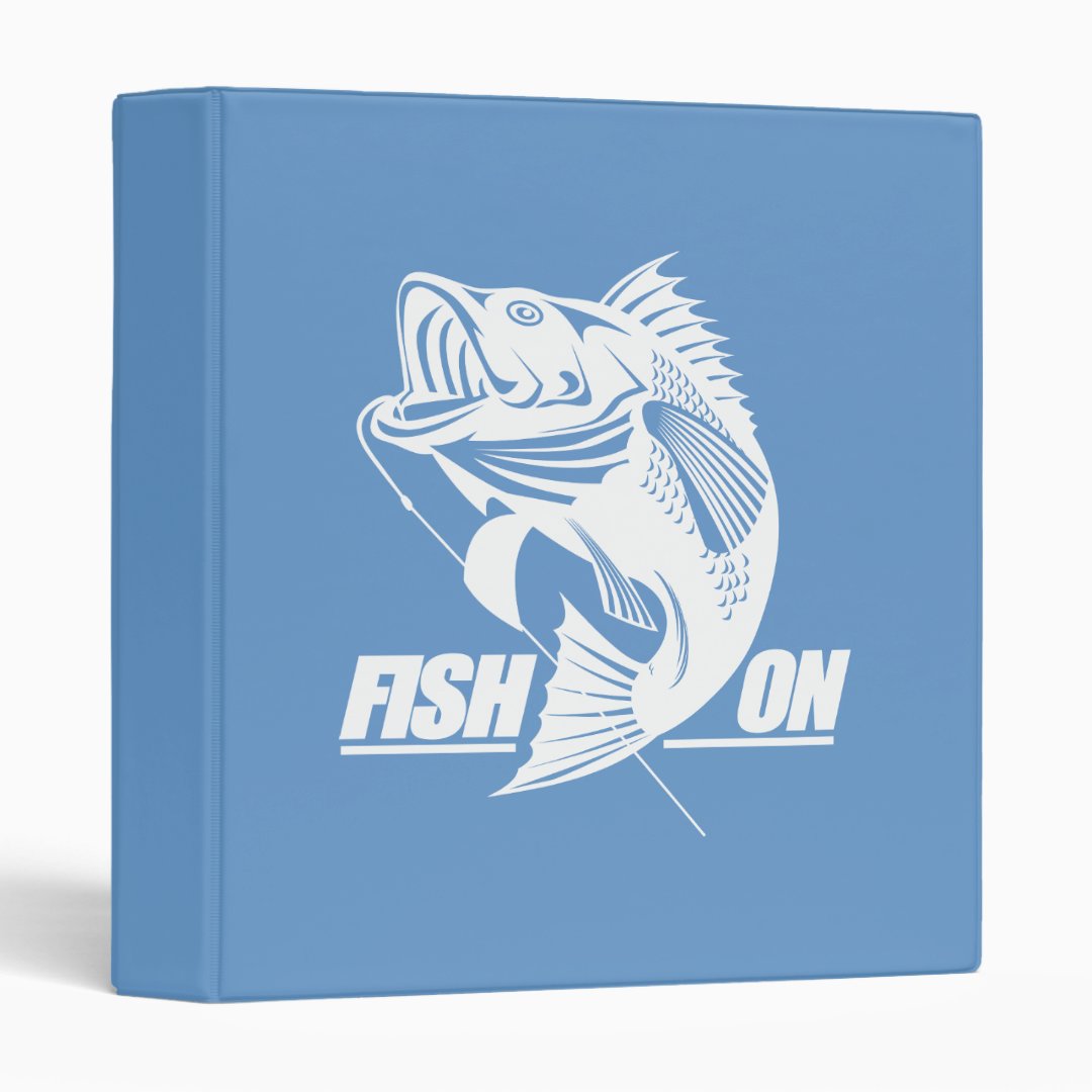 Fish On (Bass) Binder Zazzle