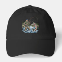 Fish on Fishing Hat