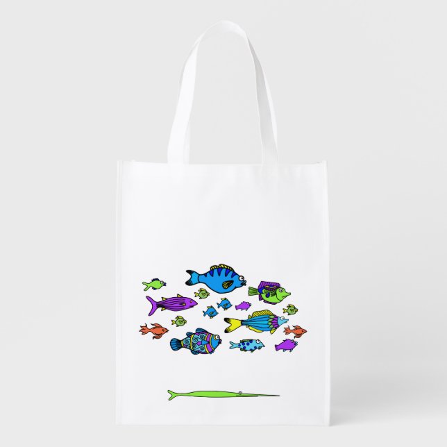 Fish on Parade Grocery Bag (Front)