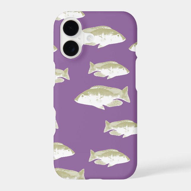 Fish on purple Case-Mate iPhone case (Back)